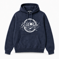 Rich Aura Splatter Hoodie- Denim Blue